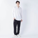 カッパ メンズ ハーフジップ 長袖 Tシャツ / ホワイト / LL
