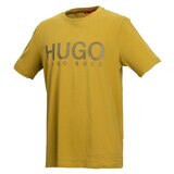 ヒューゴボス メンズ ロゴ 半袖Tシャツ グリーン XL