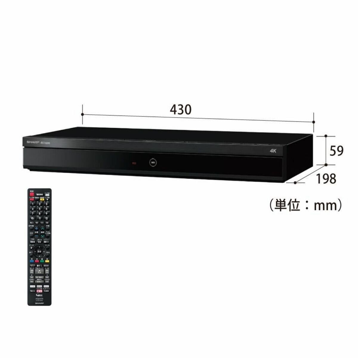 シャープ アクオス 4B-C10EW3 ブルーレイレコーダー