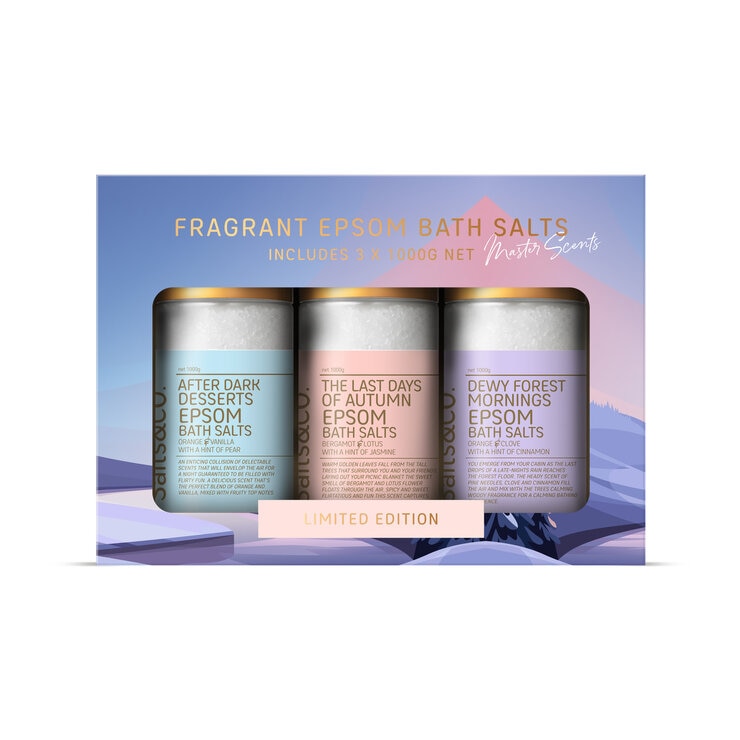 Salts&CO. Winter Scented Gift Pack 1kg × 3種類の香り Salts&CO. Winter Scented Gift Pack 1kg × 3種類の香り