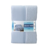 クーリング大判ひざ掛け 152cm x 177cm ヘザーブルー