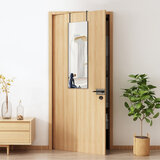 7Life ドア掛けミラー 割れない 鏡 90 x 30cm ブラック