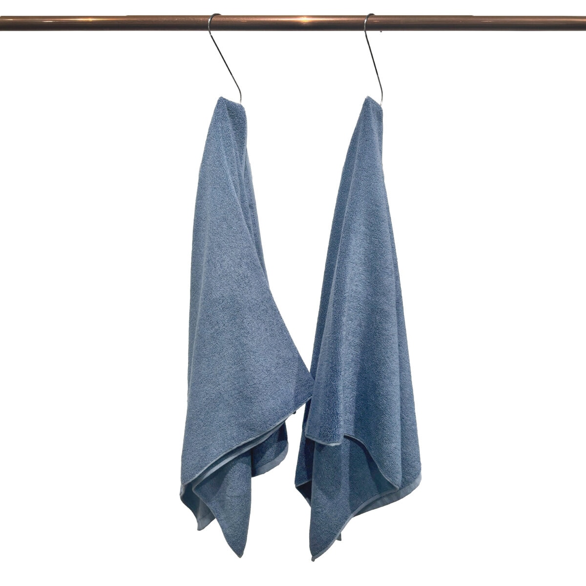 毎日ふんわりバスタオル 2枚セット 60cm x 120cm ブルー