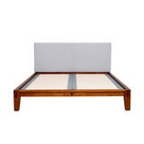 グーグーベッドフレームセット クイーン(カラー:ブラウン ヘッドボード:ライトグレー) グーグーベッドフレームセット クイーン(カラー:ブラウン ヘッドボード:ライトグレー)