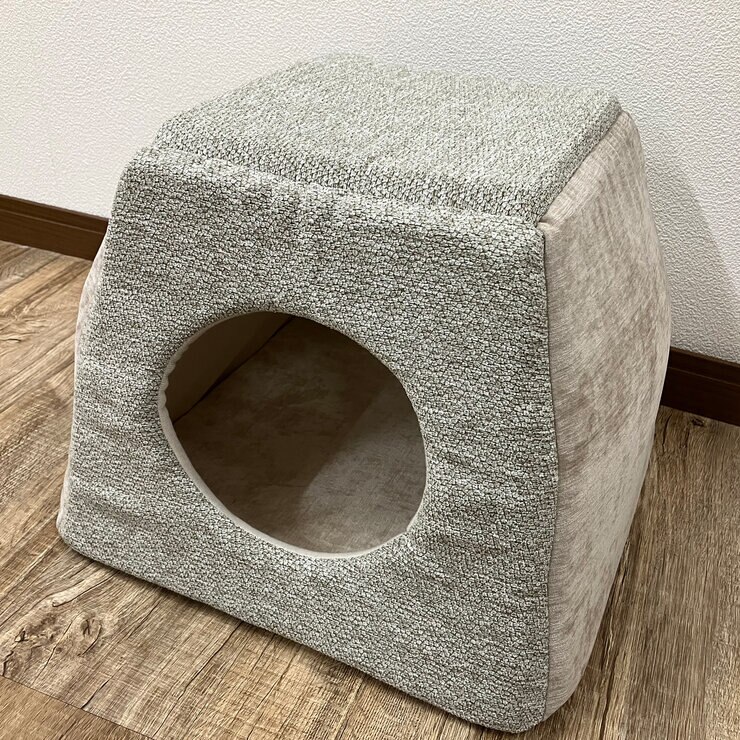 ペットハウス 兼 ペットベッド 2個セット グレー