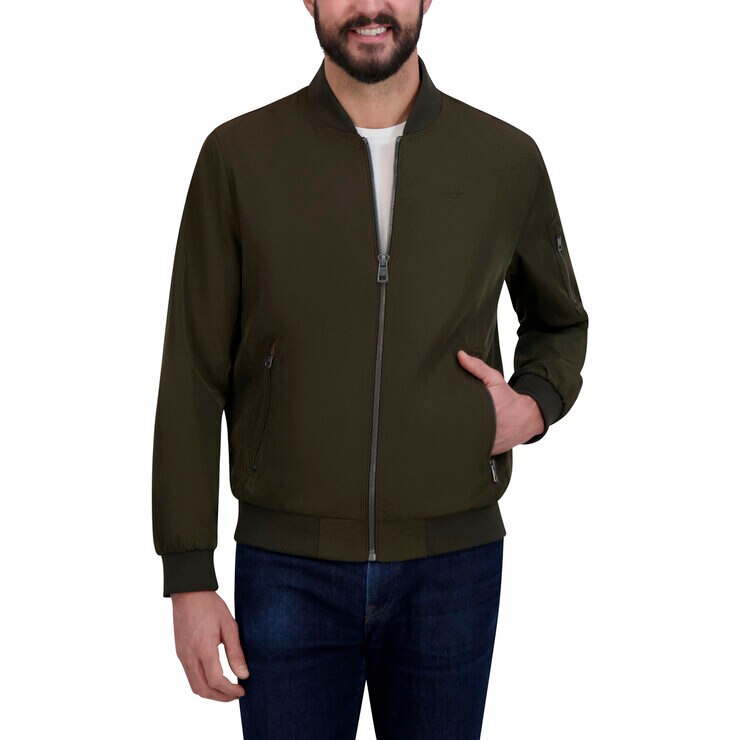 カルバンクライン メンズ フライトジャケット オリーブ M