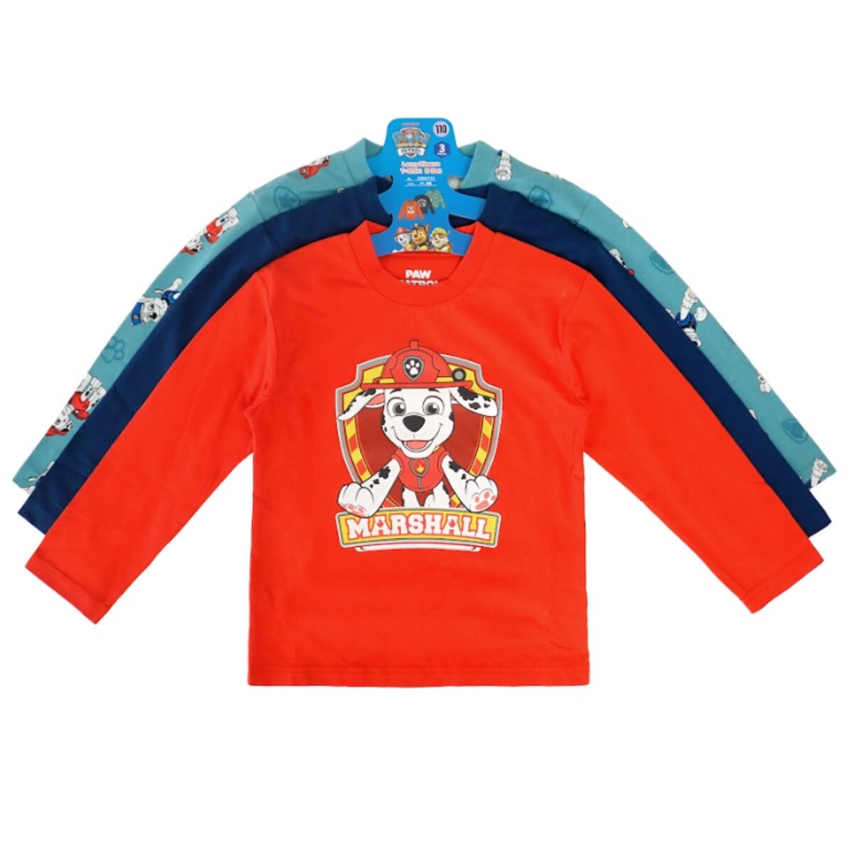 パウ・パトロール キッズ 長袖Tシャツ 3枚組 B 120cm