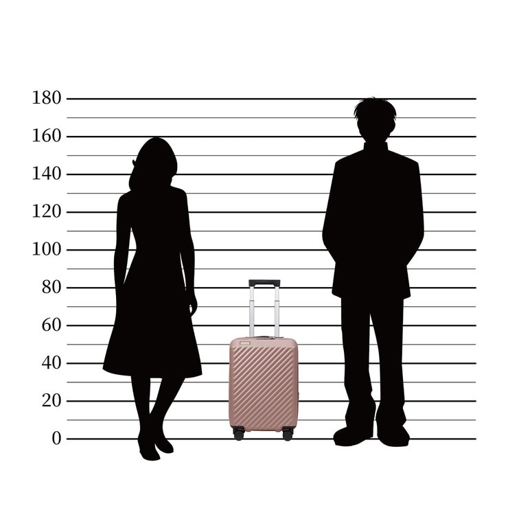 エース イグザクト 機内持込みサイズ スーツケース （拡張機能付き）ピンク