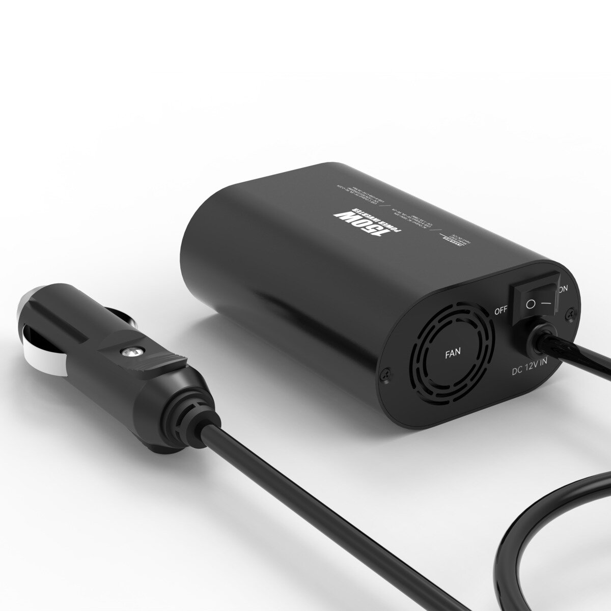 車載インバーター 150W シガーソケット ACコンセント 車内用 USB-C ポート PD20W USB-A ポート 18W スマホ タブレットを急速充電 車載インバーター 150W シガーソケット ACコンセント 車内用 USB-C ポート PD20W USB-A ポート 18W スマホ タブレットを急速充電