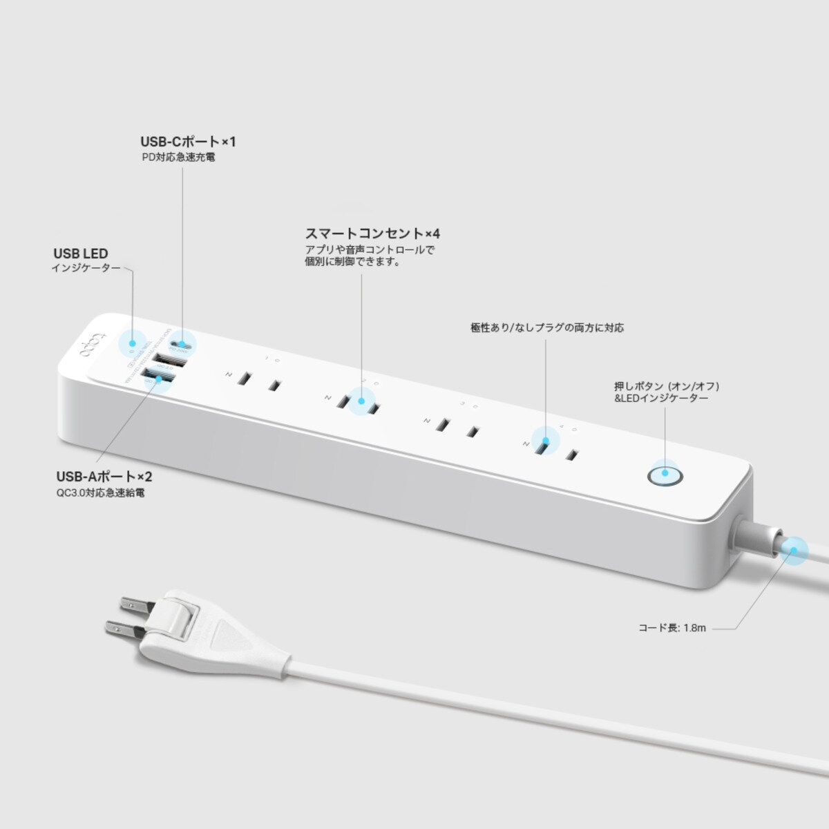 TP-Link (ティーピーリンク) tapo スマートWi-Fi電源タップ P300