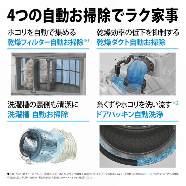 シャープドラム式洗濯機 洗濯 12kg 乾燥 6kg アッシュゴールド 左開き シャープドラム式洗濯機 洗濯 12kg 乾燥 6kg アッシュゴールド 左開き