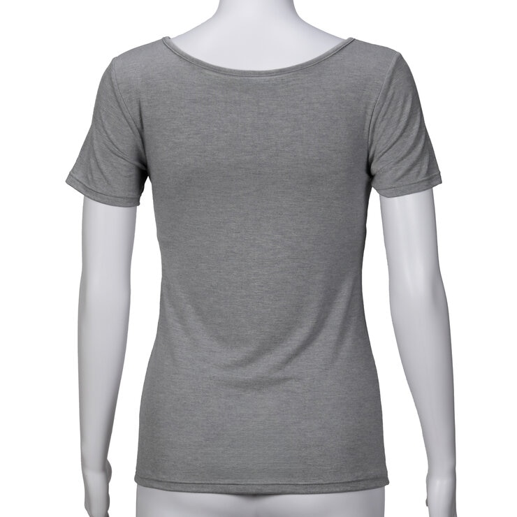 アツギ カップ付Tシャツ 2枚組 グレー/ブラック M