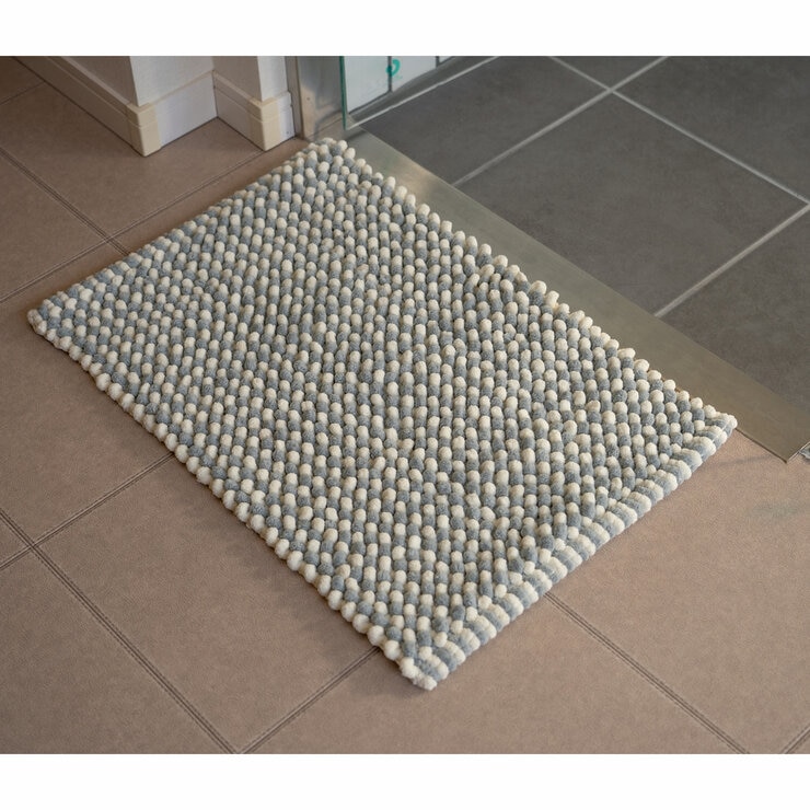 インド手織りバスマット スター 40x60cm 2枚セット