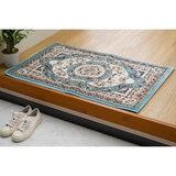 ウィルトン織りマット ロザリオ 60 x 90cm ブルー