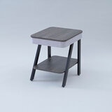 YAMAZEN スピーカー付きサイドテーブル グレー