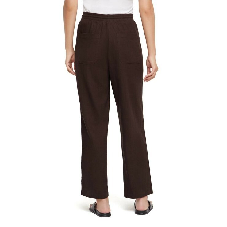 バナナ リパブリック リネン ブレンド パンツ チョコレート ガナッシュ M