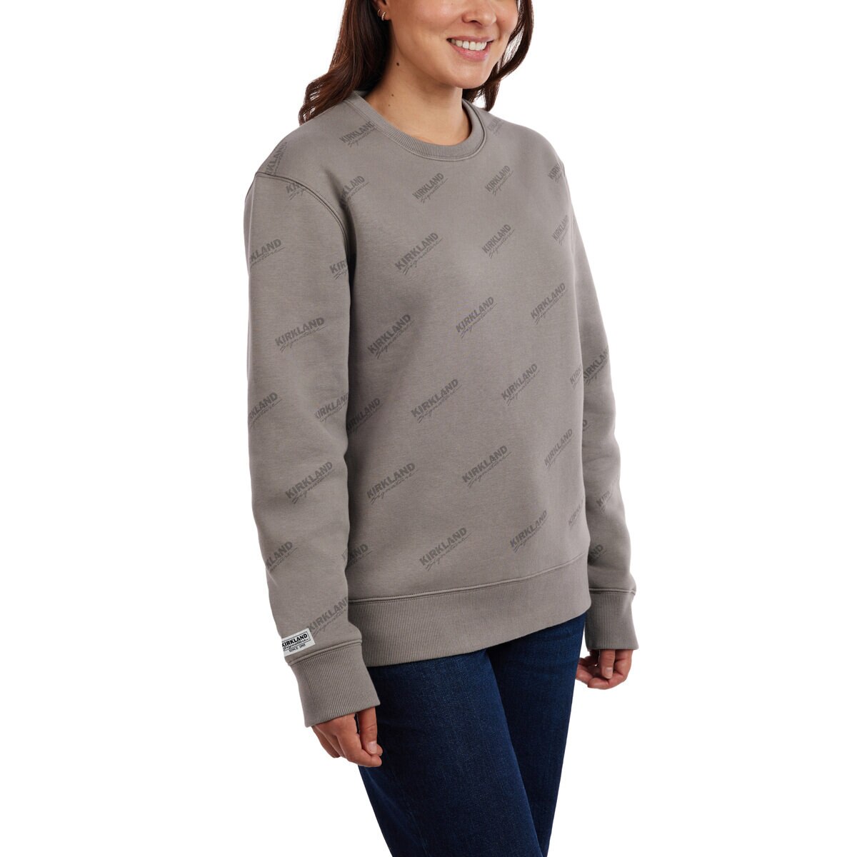 カークランドシグネチャー ユニセックス クルーネック スウェット ムーンダスト S/M