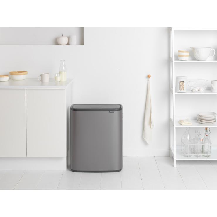 ブラバンシア Boタッチビン 60L タッチ式ごみ箱 プラチナ 223068