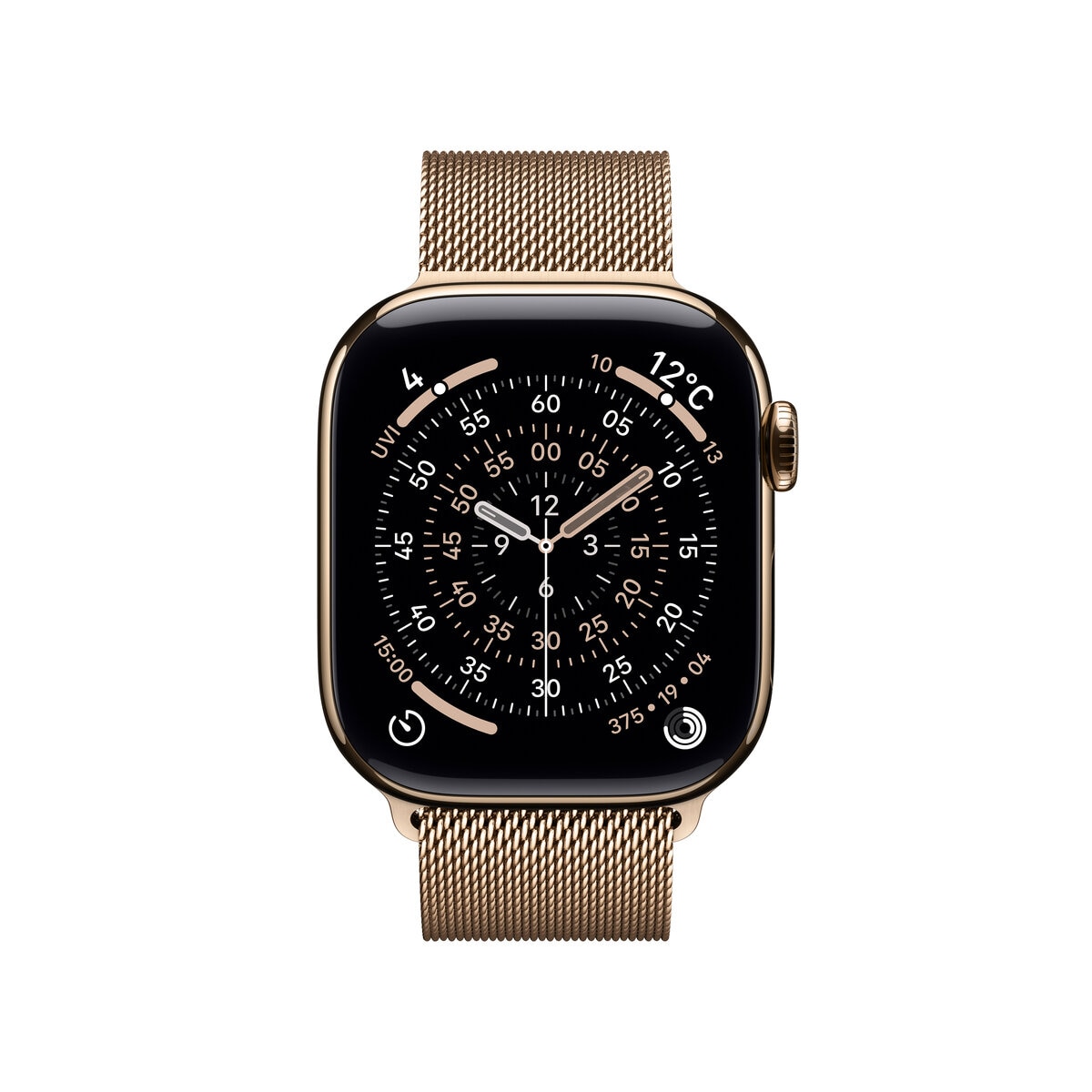 Apple Watch S11 Cellular 42mmゴールドチタニウムケースとゴールドミラネーゼループ