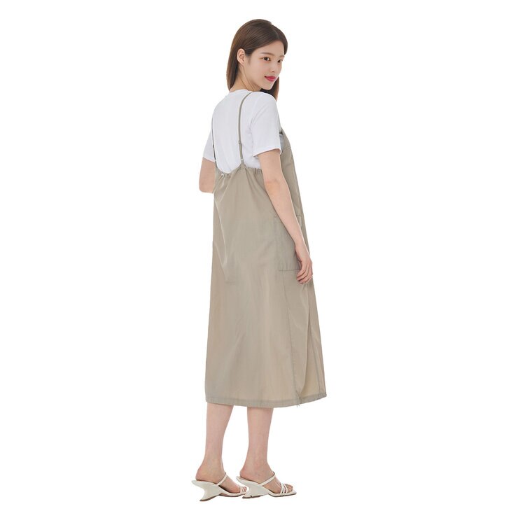 スウィート　スープ　ストラップ　ドレス　ベージュ　XL