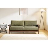 TimberLush ヴィンテージ ウッドベースソファ 2.5人掛け