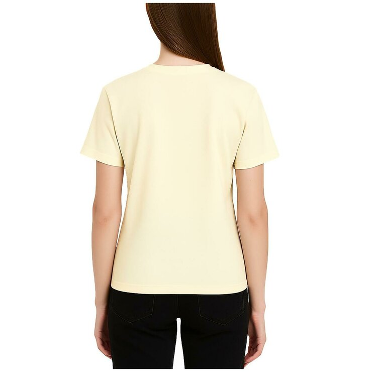 スマイリー ワールド レディース 半袖 Tシャツ アイボリー L