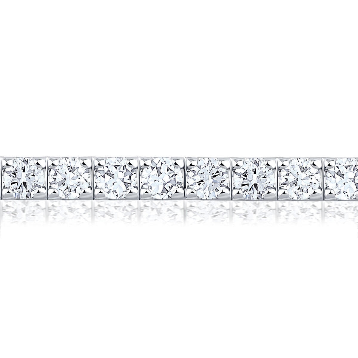 18K ホワイトゴールド 2.00カラット ダイヤモンド ブレスレット 16.5センチ