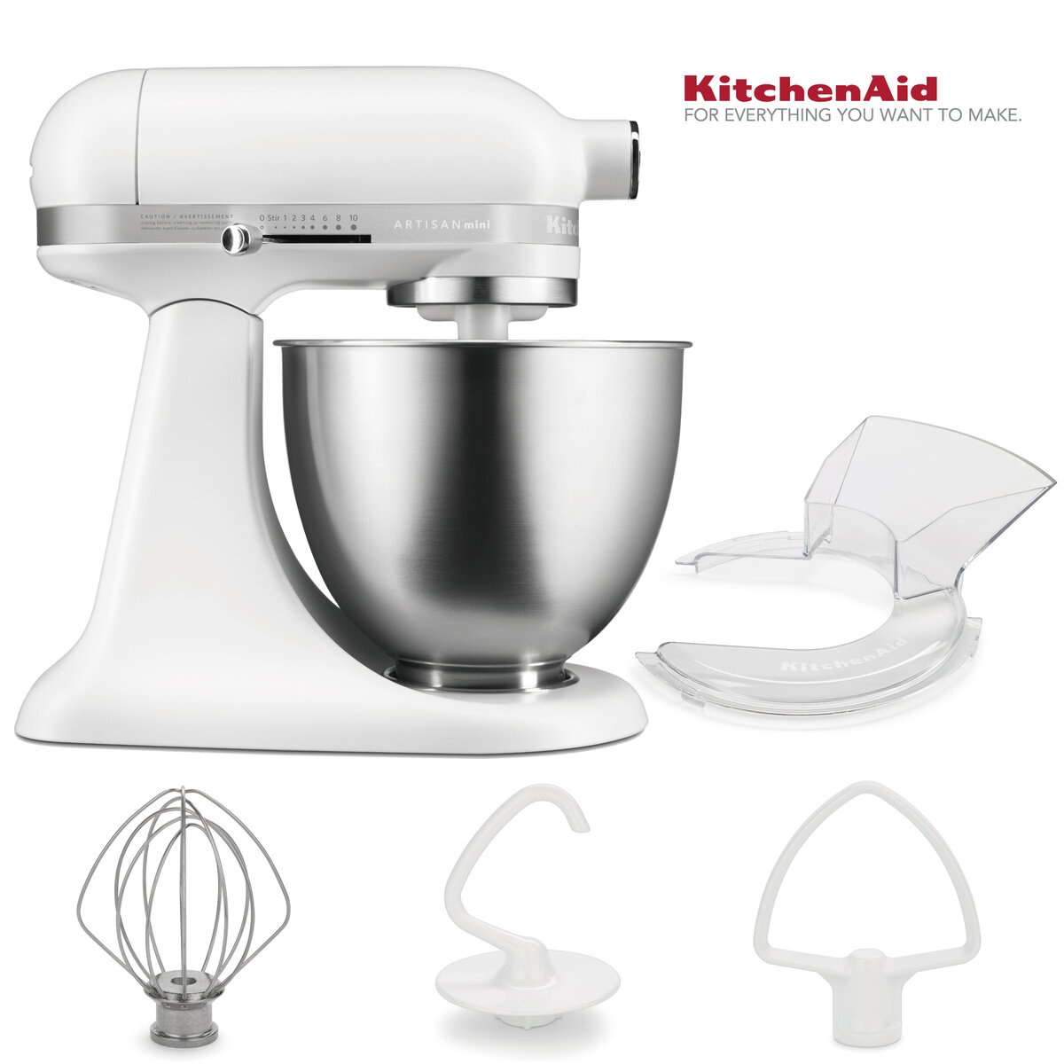 KitchenAid Artisan Mini Stand Mixer 3.3L Matte White