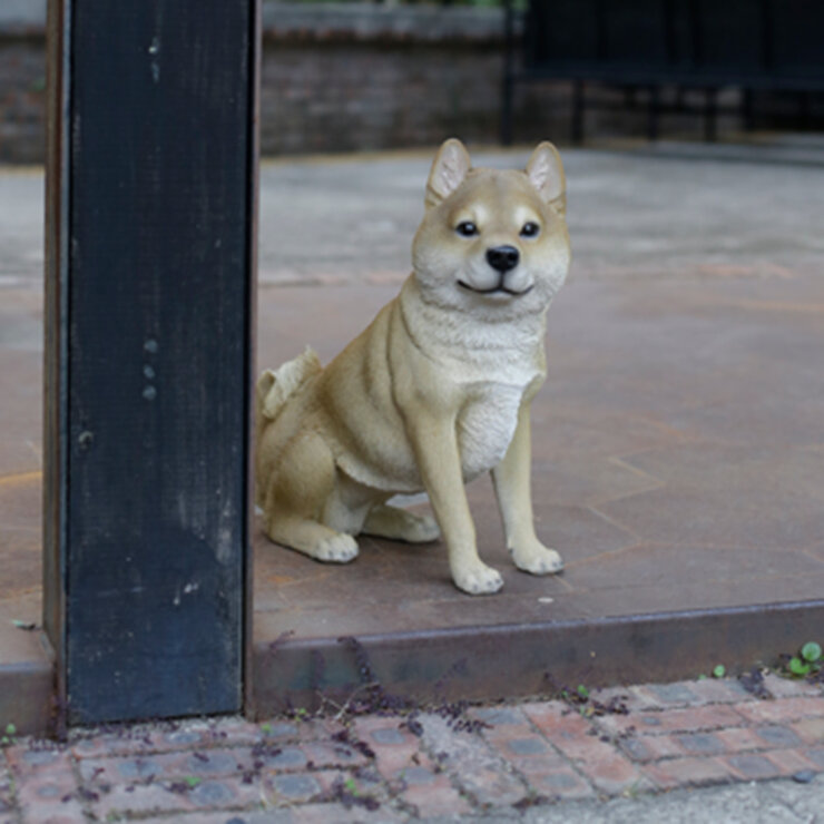 ウービア お座り柴犬の置物 (大) H14197 ウービア お座り柴犬の置物 (大) H14197