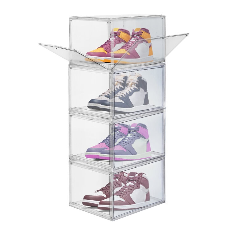 コストコ　クリアボックス　収納ボックス Amazon｜Stackable shoebox [コストコ] Stackable shoebox & organizer