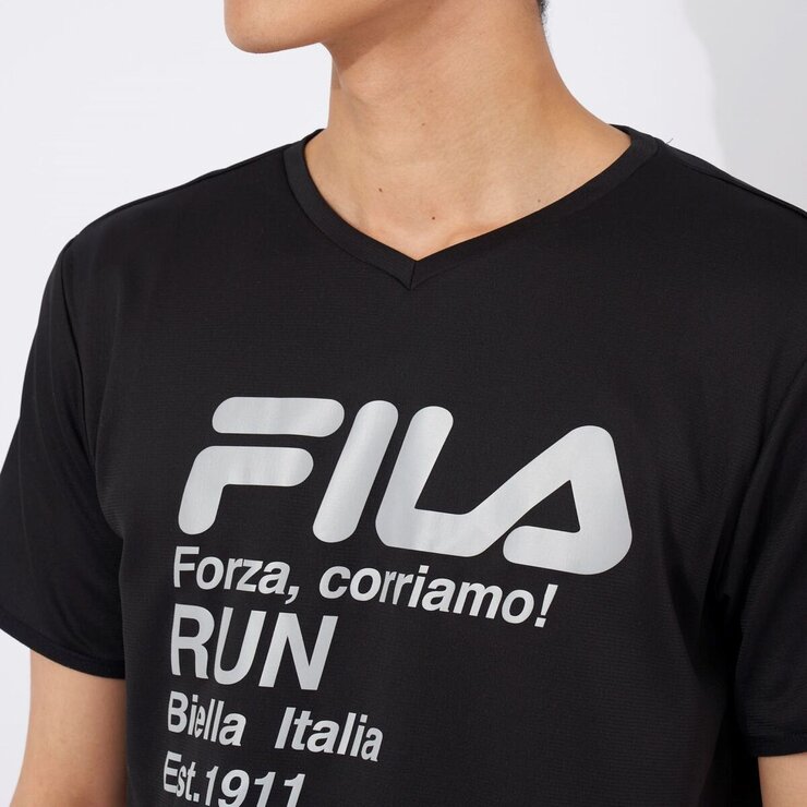 FILA メンズ 接触冷感 半袖 Tシャツ