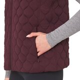 カークランドシグネチャー レディース キルト ベスト　ワインレッド L