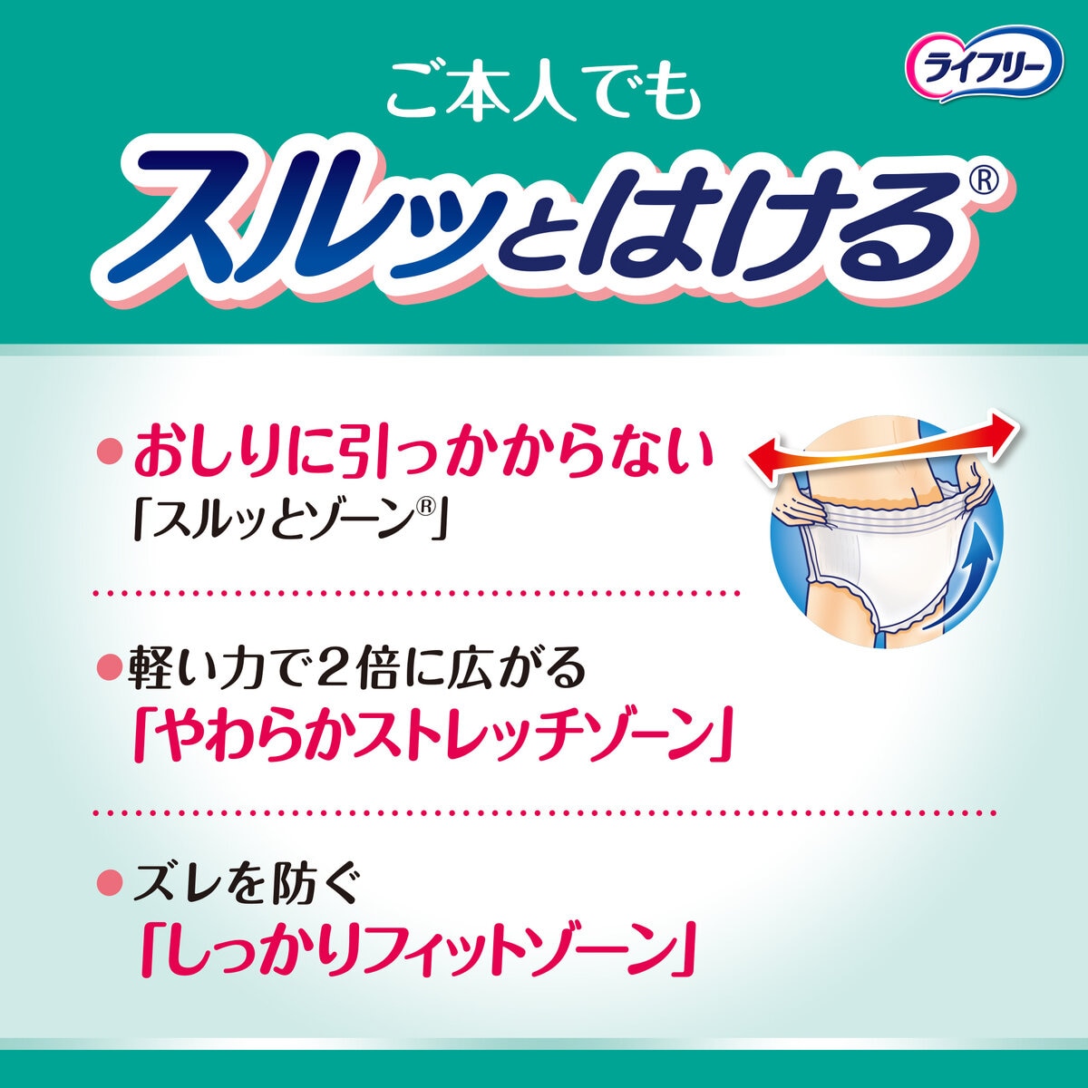 ライフリー うす型軽快パンツ M 68枚 ライフリー うす型軽快パンツ M 68枚