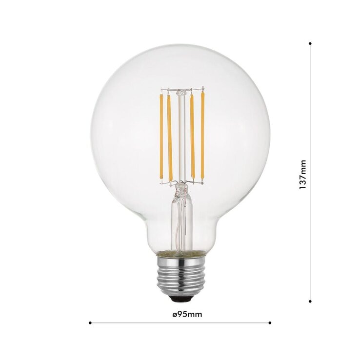 EGLO LED電球 G95 E26 電球色 クリアー 204665J EGLO LED電球 G95 E26 電球色 クリアー 204665J