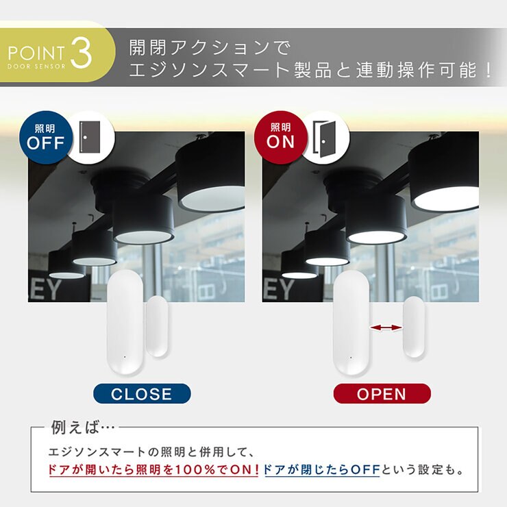 Edison Smart（エジソンスマート）ドアセンサー ホワイト DDS-MC400DWH