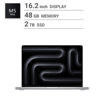Apple/MacBook Pro 16インチ/18コアCPU/ 40コアGPU/M5 Maxチップ /48GB/2TB SSD-シルバー