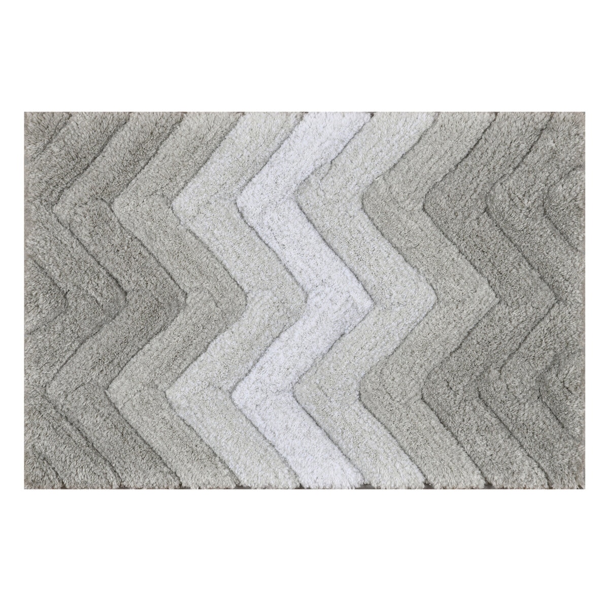 RIVIERA HOME マイクロポリエステル バスマット 40cm x 60cm 2枚組 ライトグレー