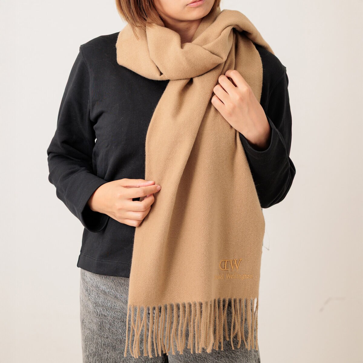 ダニエルウェリントン ストール 180cmｘ60cm キャメル