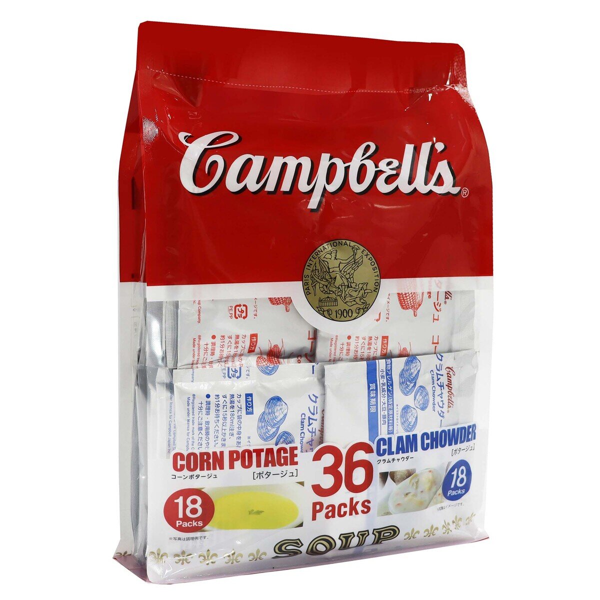 コストコ キャンベル インスタントスープ 36袋入り（2種 × 18袋）