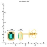 18K イエローゴールド エメラルドカット 合成エメラルド ピアス 18K イエローゴールド エメラルドカット 合成エメラルド ピアス