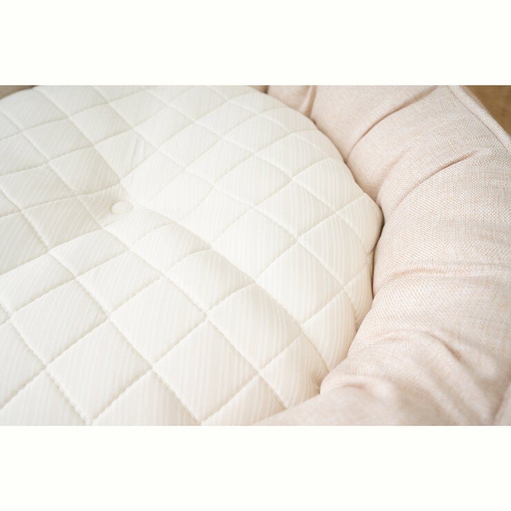 もちもちやわらか冷感キルティングルーア ペットベッド ベージュ