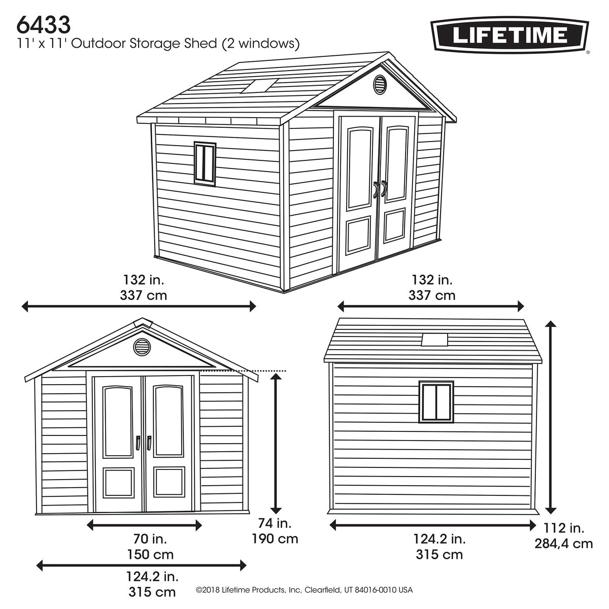 LIFETIME 屋外物置 11 X 11 SHED