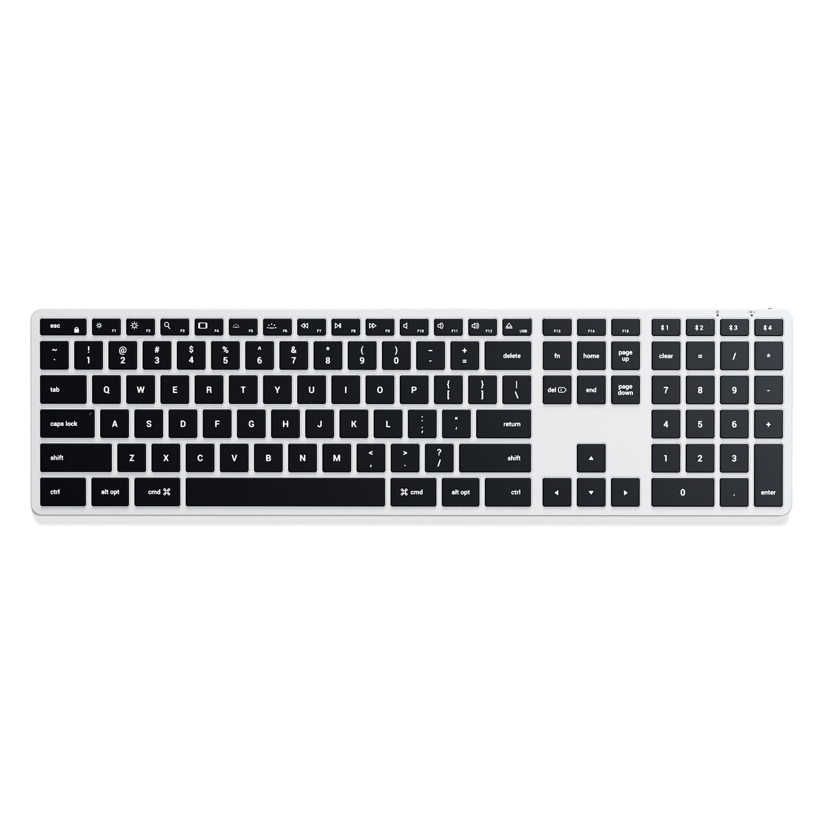 Satechi キーボード (iPadOS/iOS/Mac向け) 英語配列 テンキー有り シルバー