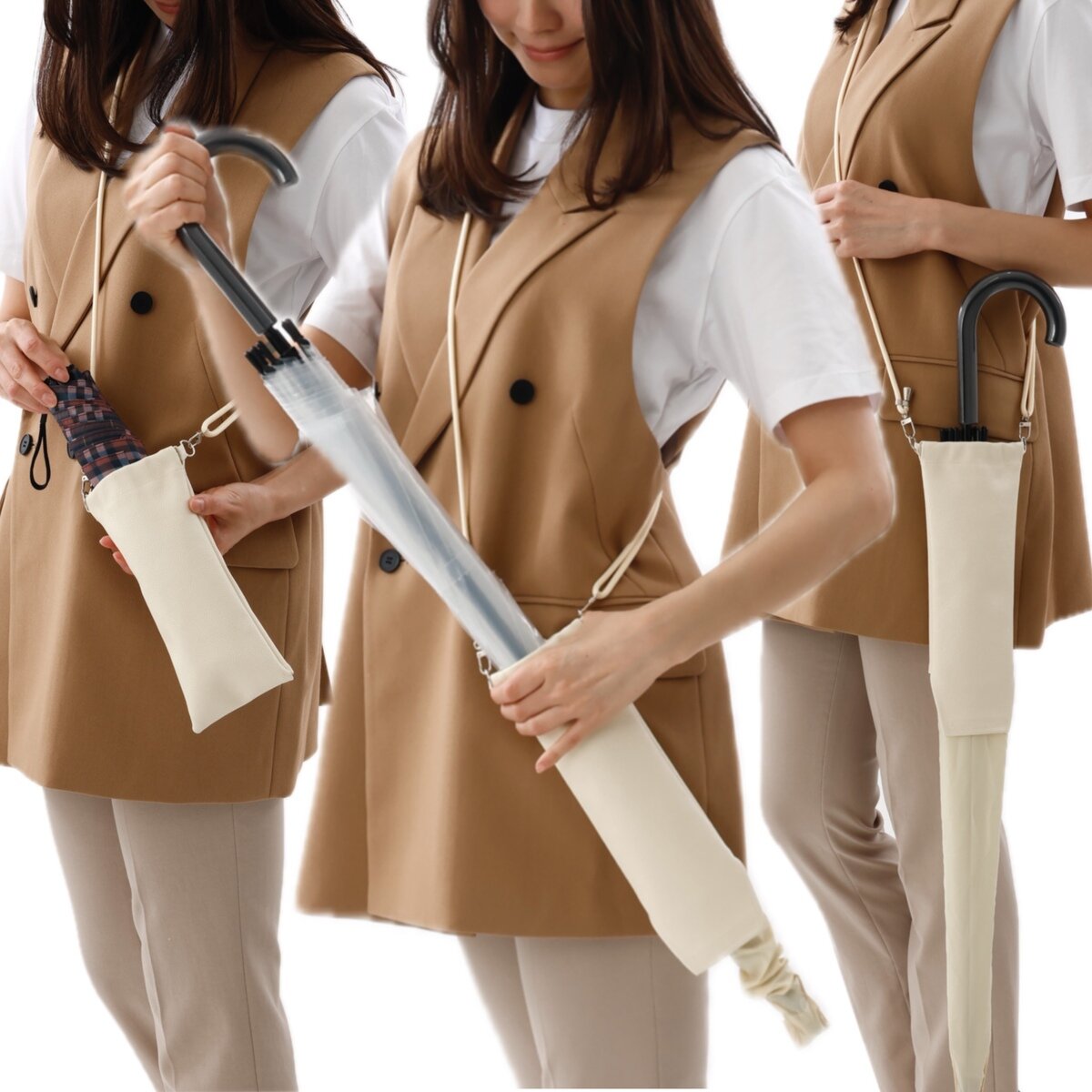 傘ケース 楽スポっ 無地 通常サイズ パープル