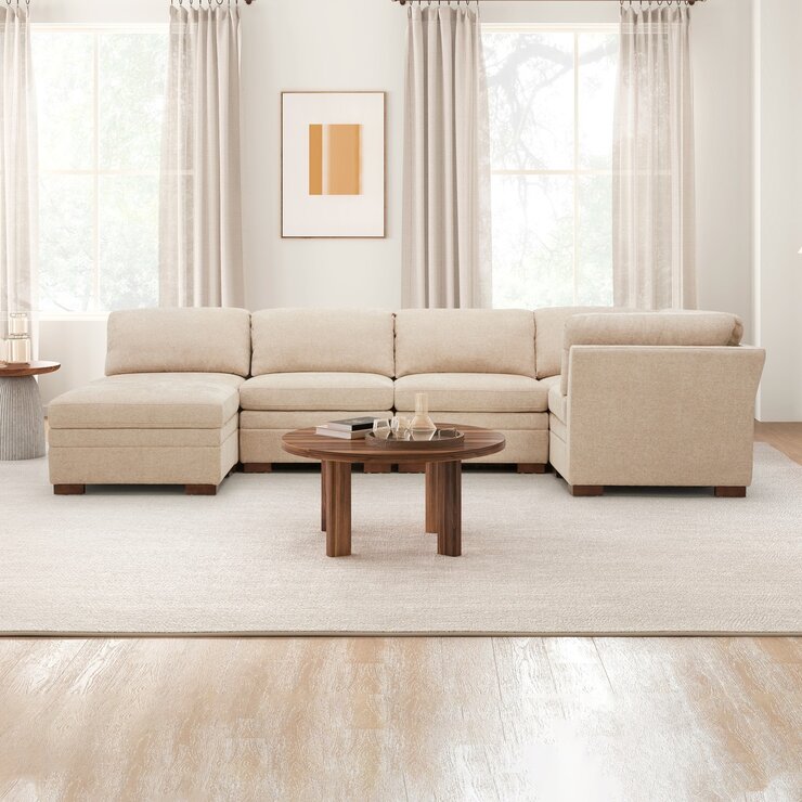 AIDEN & IVY ファブリックセクショナル 6ピースソファ