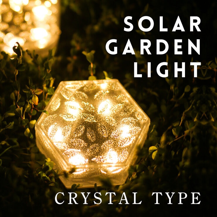 7Life LEDソーラーライト クリスタル ４個セット