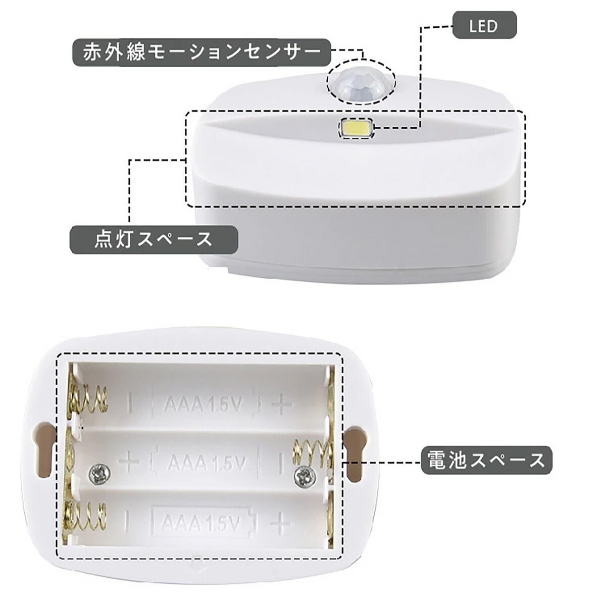 7Life 壁付け人感センサー ライト昼白色