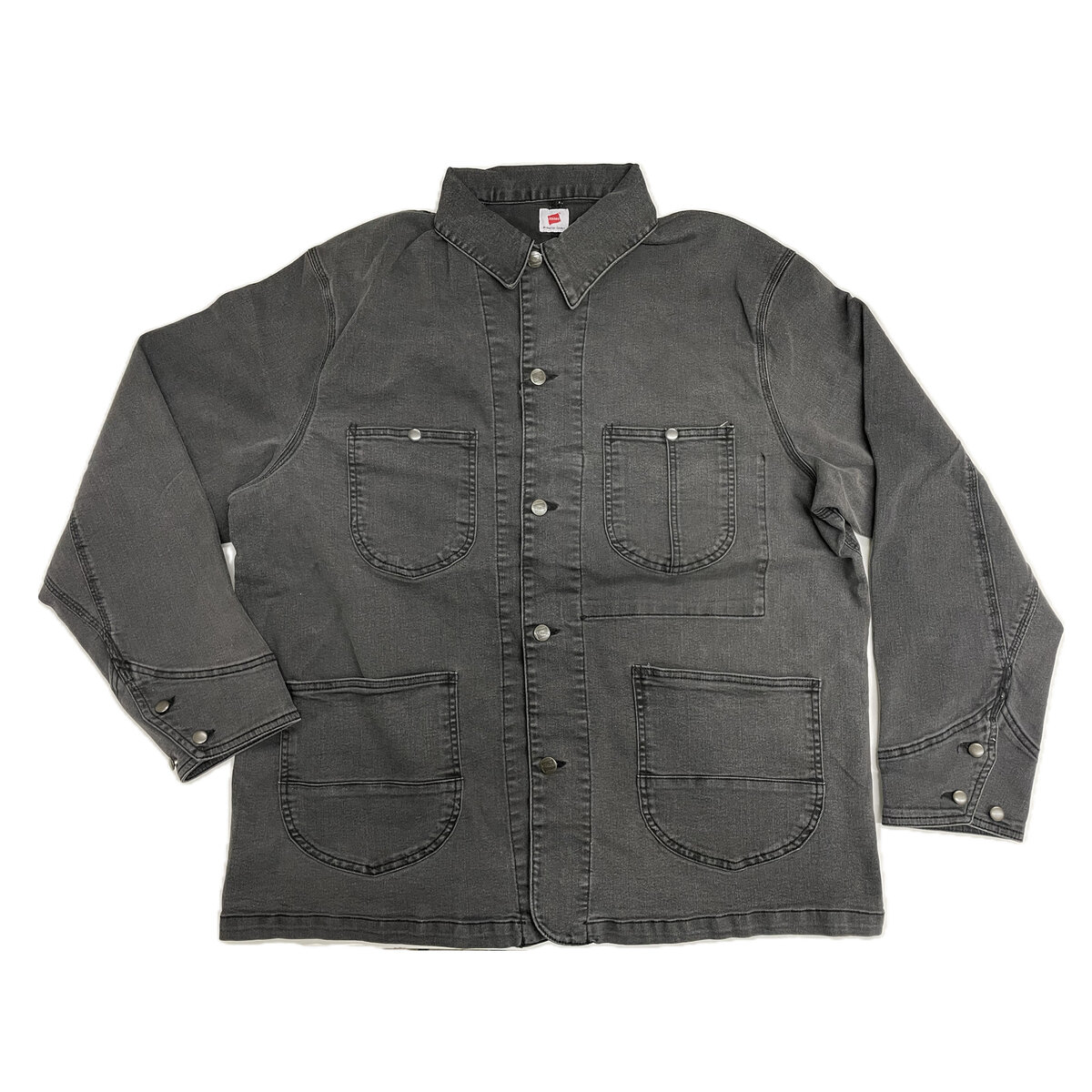 ヘインズ BIG SIZE ストレッチデニムカバーオール / ブラック / 2L