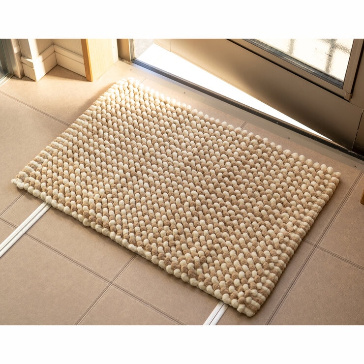 インド手織りバスマット スター 40x60cm 2枚セット