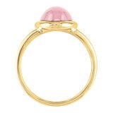 18K イエローゴールド ローズクォーツ リング